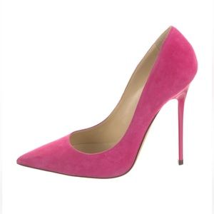 Jimmy Choo Anouk 120 Suede Fuschia Pink US 7 / 37